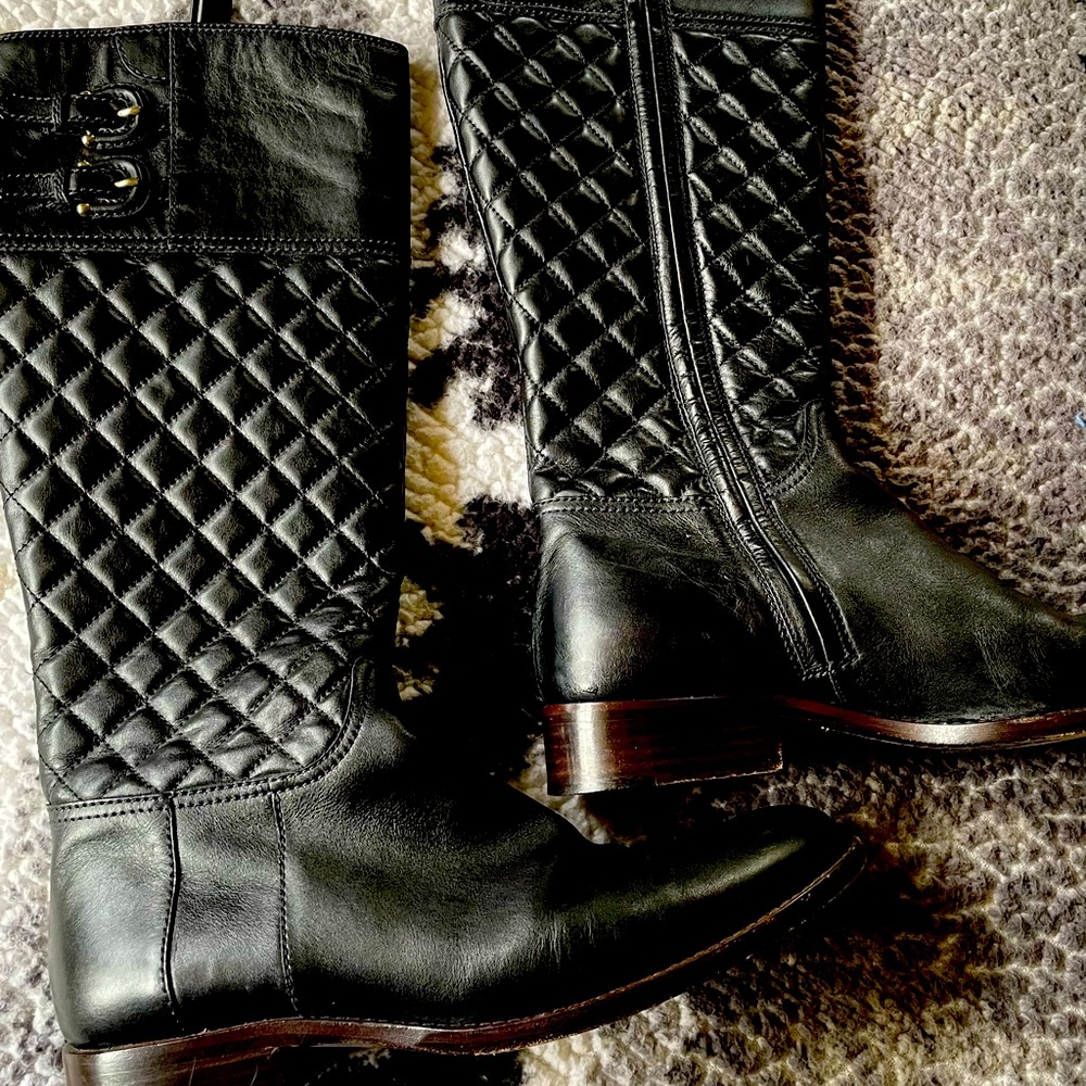 Burberry Quilted Knee High Boots